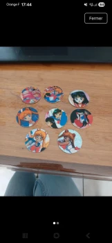 Lot de 8 pogs sailor moon