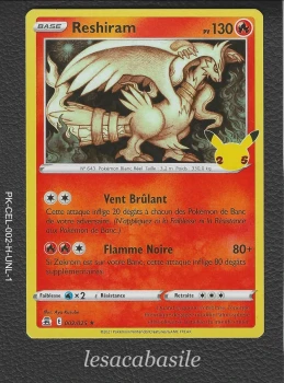 Reshiram 002/025 Rare Holo - Célébrations (2021)