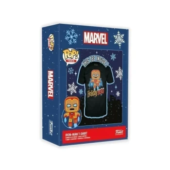 Tees T-Shirt POP! Iron Man - Taille (M) Marvel Holiday - Funko neuf