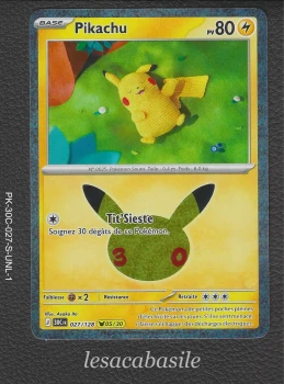 Pikachu 027/128 - 🟡 05/30 - ME5.5 - 30e Anniversaire (2026)