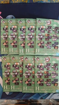 Ensemble complet autocollants Demon Slayer "Entraînement des Piliers" - Ichiban Kuji - Lot H