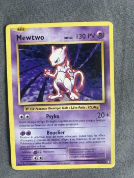 Carte mewtwo 1999 Pokemon FRENCH 1st Edition Base Set Mewtwo