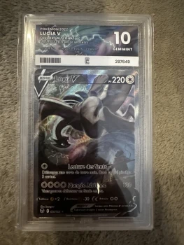 Lugia V 186/195 "Tempête argentée" Gem mint 10