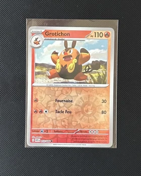 Carte Pokémon - Grotichon 12/86 - Reverse - Flammes Blanches