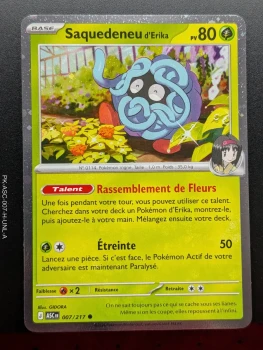 Carte pokemon Saquedeneu d'Erika 007/217 HOLO - ME2.5 - Héros Transcendants (2026)