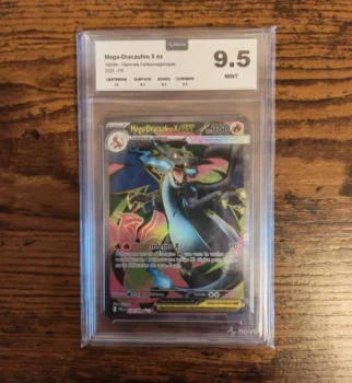 🔥 Méga-Dracaufeu X ex 109/94 – Flamme Fantasmagoriques FR – Gradée NOVA 9.5 MINT ✨